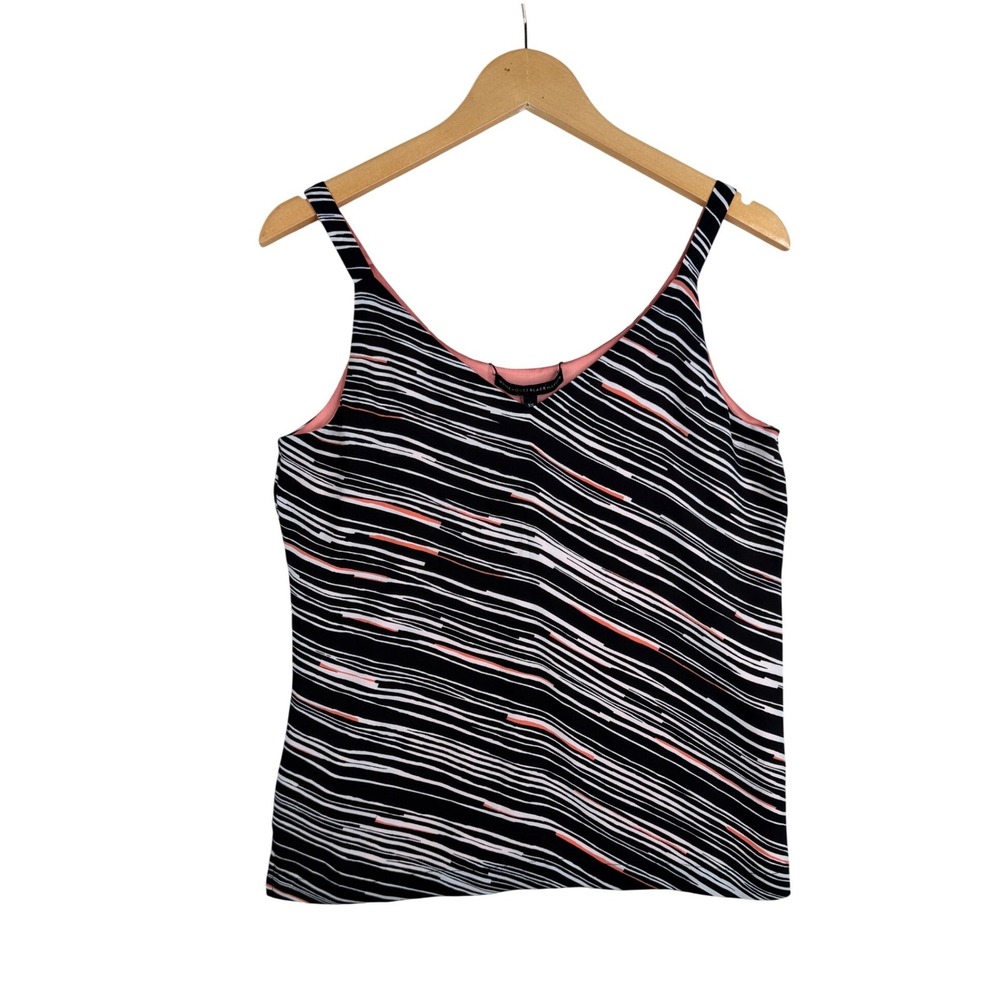 White House Black Market Striped‎ Cami Tank Size XS Black/White